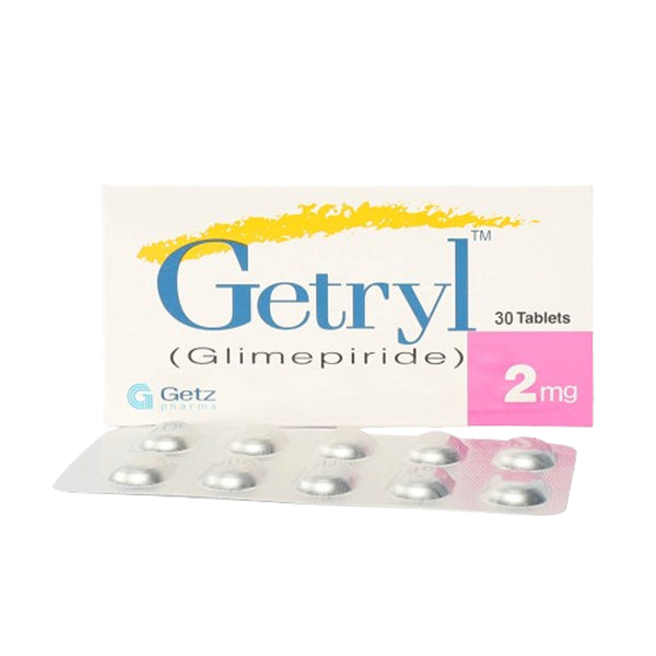 Getryl Tablets 2Mg  (1 Strip = 10 Tablets)