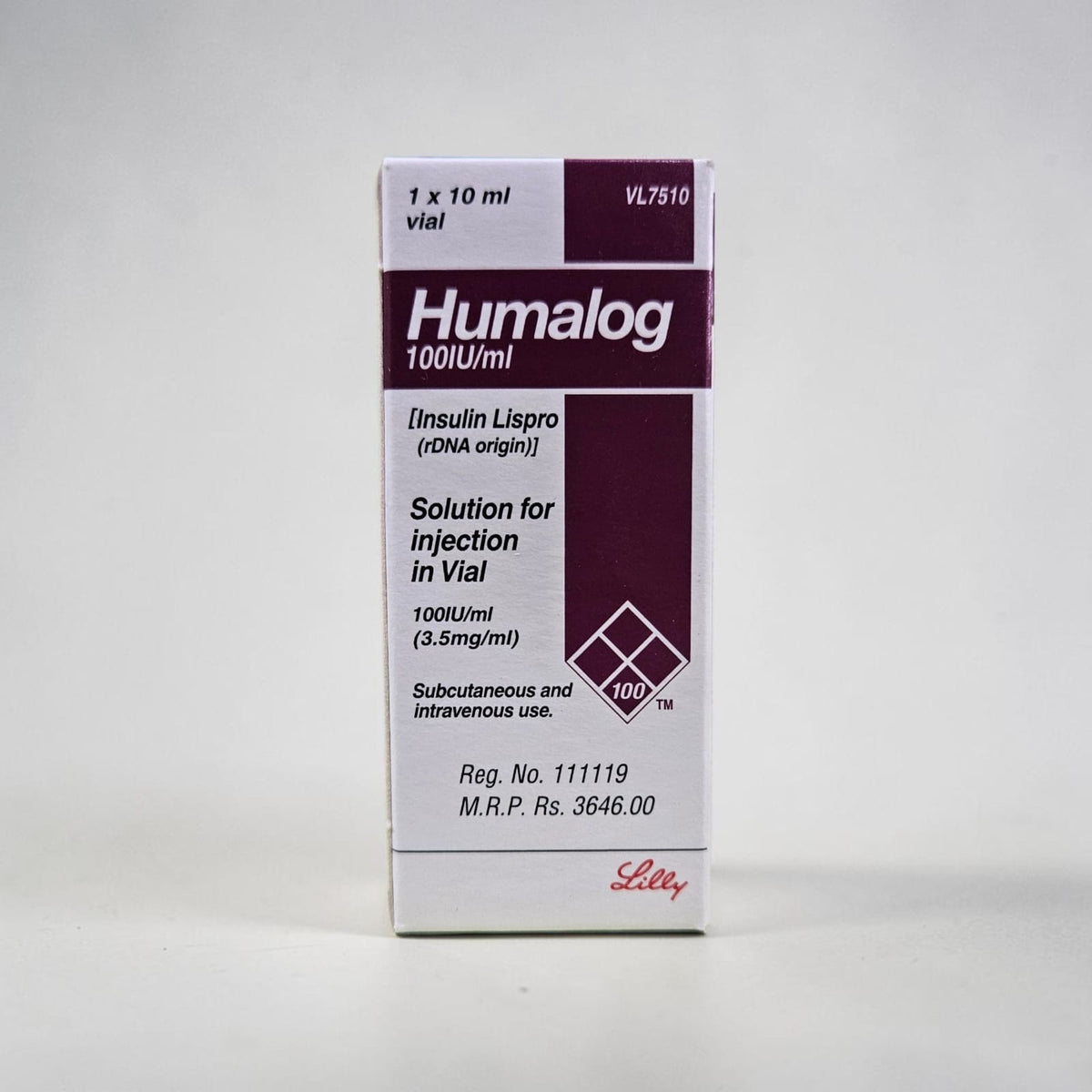 Humalog Injection 100Iu/ml (1 Box = 1 Injection )