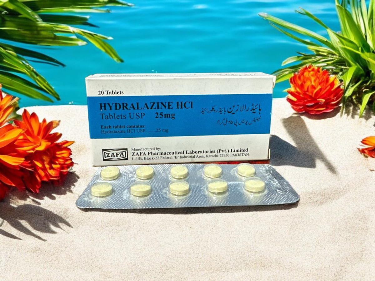 Hydralazine Tablets 25Mg  (1 Strip = 10 Tablets)