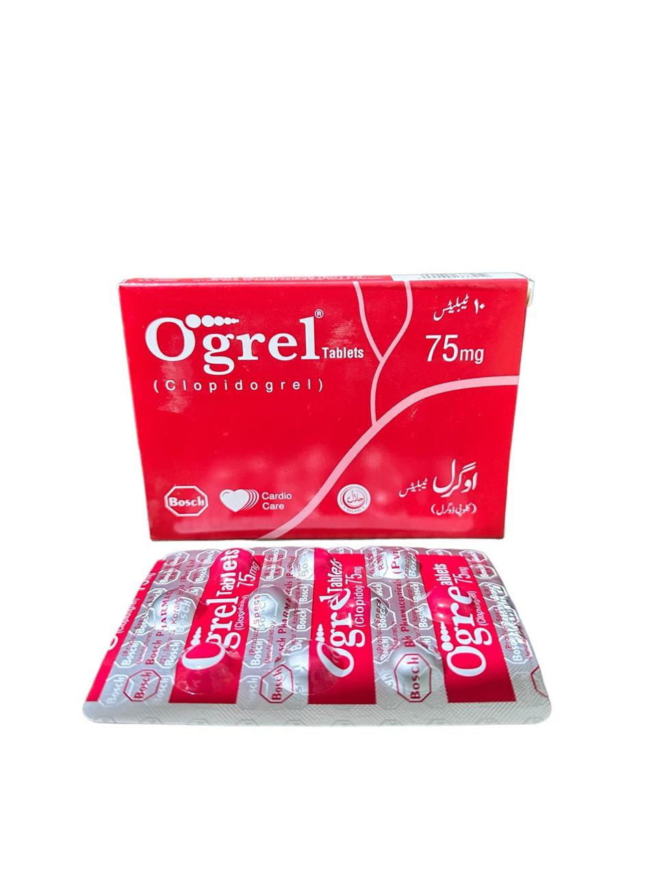 Ogrel Tablets 75Mg (1 Box  = 10 Tablets)