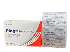 Plagril Plus Tablets 75/75Mg (1 Strip = 10 Tablets)