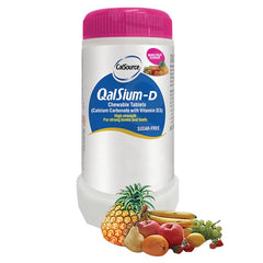 Qalsium-D Mixed-Fruit Flavour Tablets (1 Bottle = 40 Tablets)