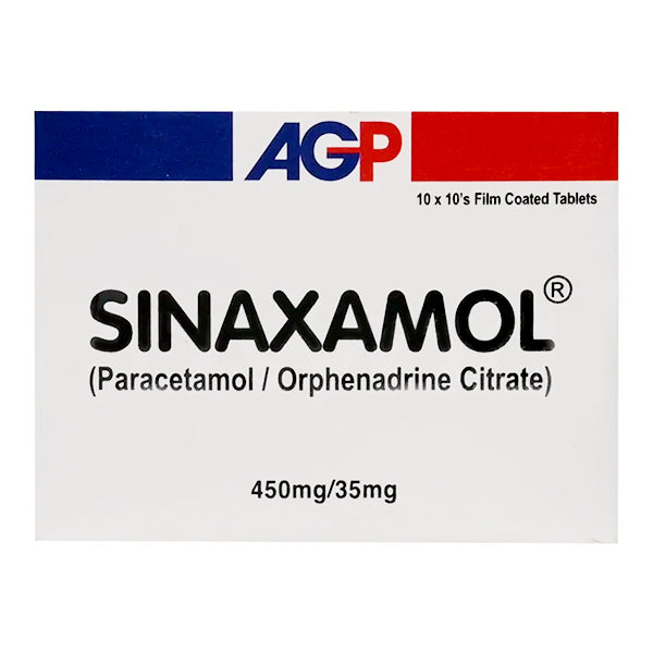 Sinaxamol Tablets 450Mg/35Mg (1 Strip = 10 Tablets)