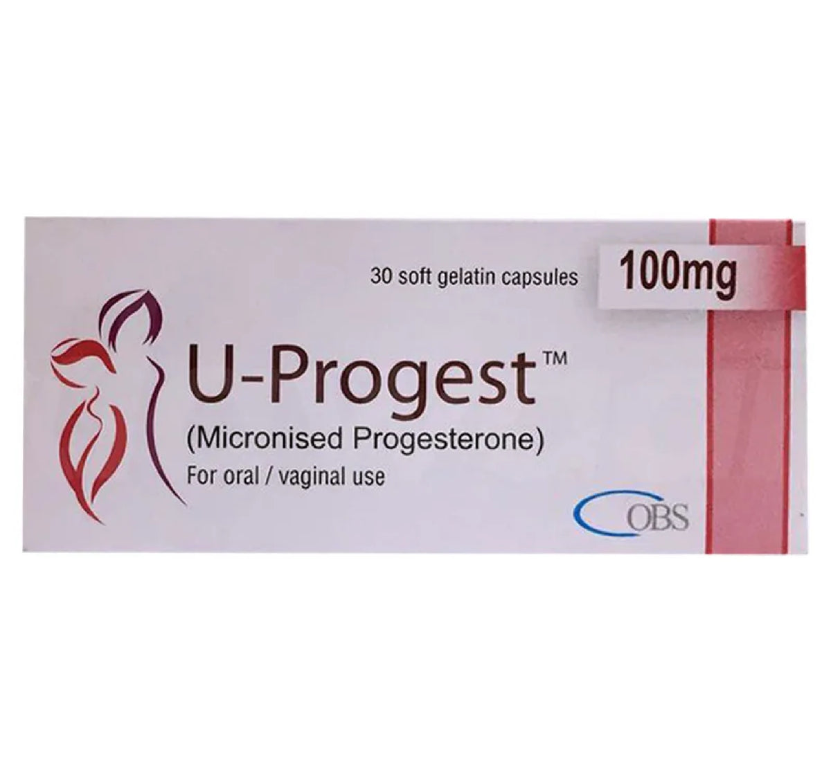 U-Progest Capsules 100Mg (1 Strip = 10 Capsules)