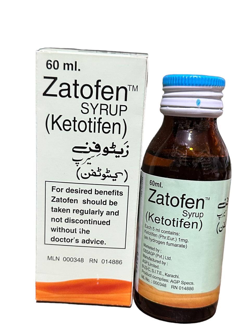 Zatofen Syrup 60Ml