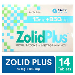 Zolid Plus Tablets 15/850Mg (1 Strip = 7 Tablets)