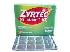 Zyrtec Tablets 10Mg (1 Strip = 30Tablets)